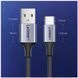 Кабель UGREEN US288 USB-A 2.0 to USB-C Cable Nickel Plating Aluminum Braid 2m (Black) (UGR-60128)