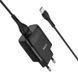 Сетевое зарядное устройство с кабелем HOCO C72Q Glorious single port QC3.0 charger set(Type-C) 18W Black