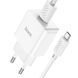 Сетевое зарядное устройство с кабелем HOCO C106A Leisure single port charger set(Micro) 10.5W White
