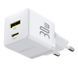 Мережевий зарядний пристрій Baseus Palm Fast Charger C+U 30W EU Moon White