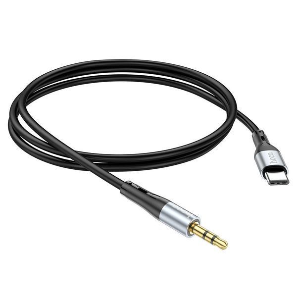 Аудиокабель HOCO UPA22 Type-C для 3.5mm белый, silicone, 1m, Black