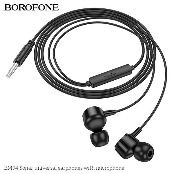 Наушники проводные BOROFONE BM94 (3.5mm) Black