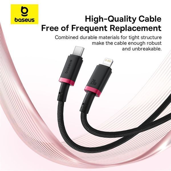 Кабель Baseus Dura Series Fast Charging Cable Type-C to iP 20W 2m Red+Black