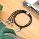 Кабель HOCO X102 Fresh 3-in-1 charging data cable (iP+Micro+Type-C) Black