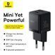 Мережевий зарядний пристрій з кабелем Baseus Palm Fast Charger C+U 30W EU Cluster Black (with Baseus Mini White Cable USB-C to USB-C 60W (20V/3A) 1m)