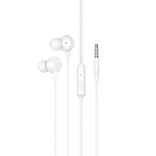 Наушники проводные HOCO M117 Victory universal earphones with microphone (3.5mm) White