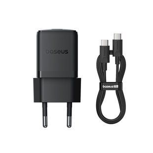 Сетевое зарядное устройство с кабелем Baseus Palm Fast Charger 1C 30W EU Cluster Black 1m
