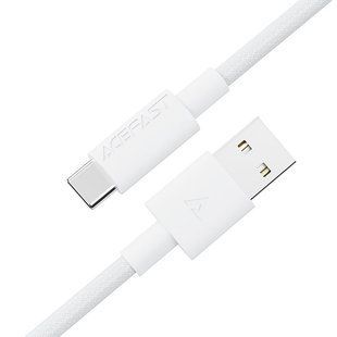 Кабель ACEFAST C18-04 USB-A to USB-C braid charging data cable White