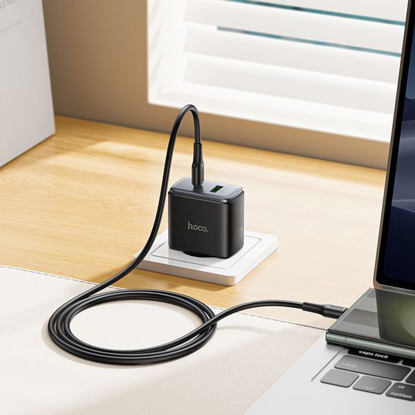 Сетевое зарядное устройство для HOCO C158A Upgrade PD45W(1C1A) charger(EU) Black