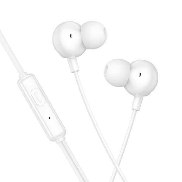 Наушники проводные HOCO M117 Victory universal earphones with microphone (3.5mm) White