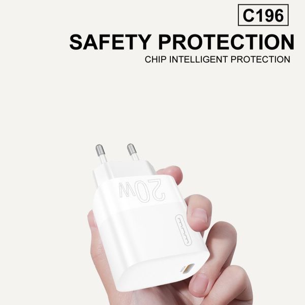 Сетевое зарядное устройство для WUW-C196 1Type-C PD20W white