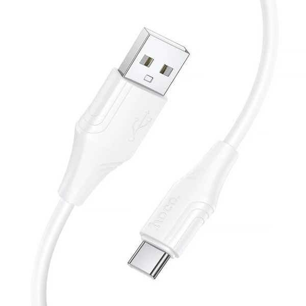 Кабель HOCO X124 Bien silicone charging data cable Type-C White