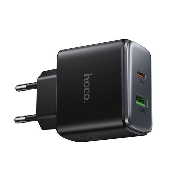 Сетевое зарядное устройство для HOCO C158A Upgrade PD45W(1C1A) charger(EU) Black
