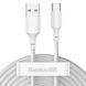 Кабель Baseus Simple Wisdom Data Cable Kit USB to Type-C 5A (2PCS/Set）1.5m White