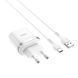 Сетевое зарядное устройство с кабелем HOCO C12Q Smart QC3.0 charger set(Type-C) 18W White