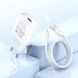 Сетевое зарядное устройство с кабелем HOCO C109A(10.5W) Fighter single port charger set(iP) White