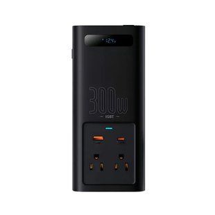 Автомобильный инвертор для электросамокат Baseus IGBT Power Inverter 300W (110V US/JP ) Black + переходник