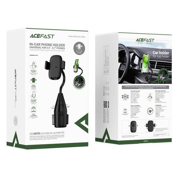 Автотримач для телефона ACEFAST D24 car holder for cup holder Black