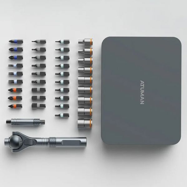Отвертка с комплектом бит Xiaomi Duke RS2 ratchet screwdriver set gray