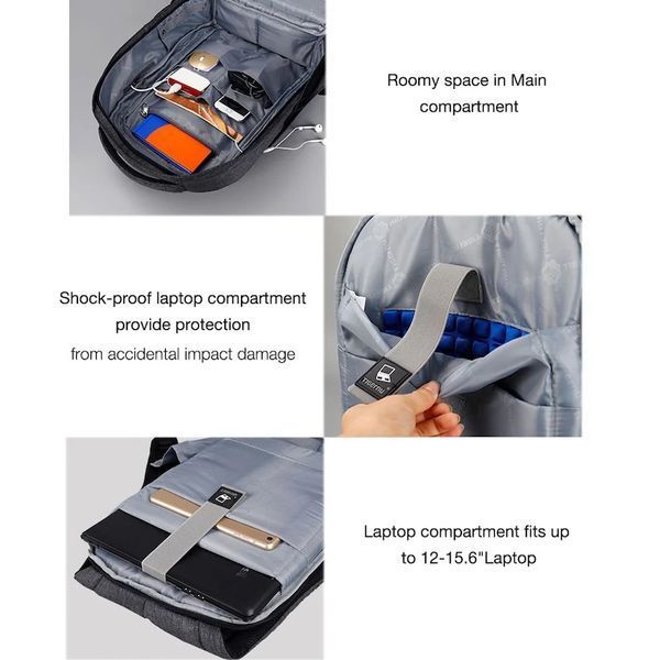 Рюкзак Tigernu T-B3237U 16" Grey
