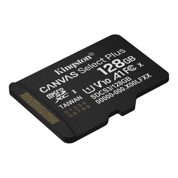 Карта памяти microSDXC (UHS-1) Kingston Canvas Select Plus Gen3 128Gb class 10 А1 (R-150MB/s)