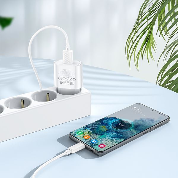 Сетевое зарядное устройство HOCO C109A Fighter single port QC3.0 charger 18W White