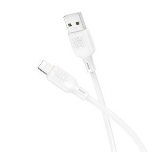 Кабель BOROFONE BX113 Lenny silicone charging data cable iP(L=1M) White