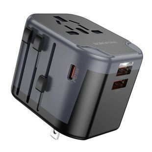 Сетевое зарядное устройство BOROFONE BAC13 Leader 3-port PD20W(1C2A) universal conversion charger Black