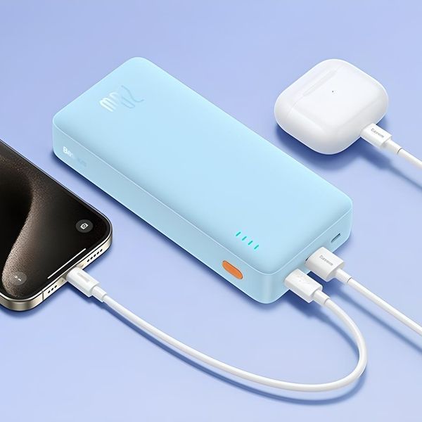 Зовнішній акумулятор Baseus Airpow Fast Charge Power Bank 10000mAh 20W Galaxy Blue