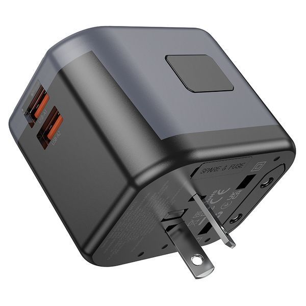 Сетевое зарядное устройство BOROFONE BAC13 Leader 3-port PD20W(1C2A) universal conversion charger Black