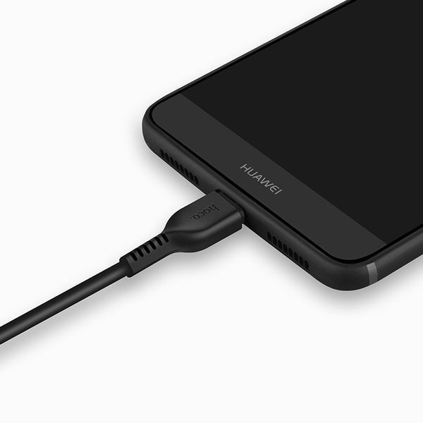Кабель HOCO X13 USB to Type-C 3A, 1m, PVC, PVC connectors, Black
