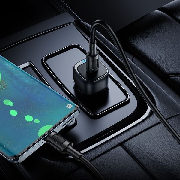 Автомобильное зарядное устройство BOROFONE BZ34A Cloud single port PD20W car charger Black