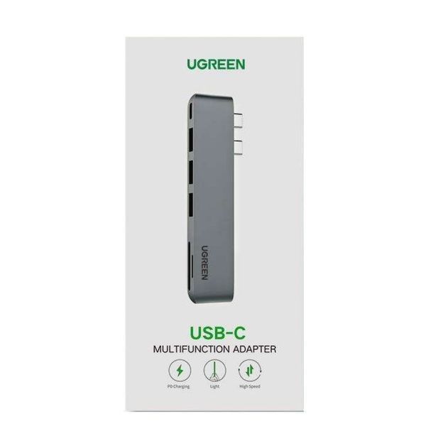 USB-Хаб UGREEN CM251 Dual USB-C To HDMI+3*USB 3.0 A+Type C Female Converter