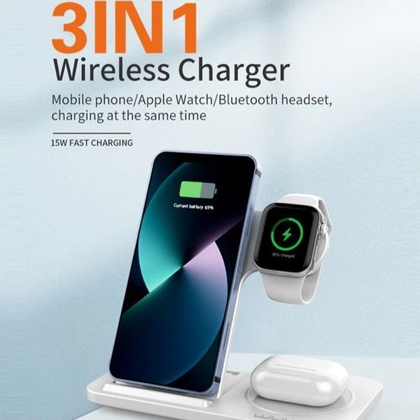 Беспроводное зарядное устройство для WUW-C250 3 in 1 desktop foldable wireless charger