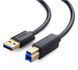 Кабель UGREEN US210 USB 3.0 AM to BM Print Cable 2m (Black)(UGR-10372)