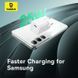Мережевий зарядний пристрій з кабелем Baseus GaN5 Fast Charger (mini) 1C 25W EU Moon White (with: Fast Charging Data Cable Type-C)