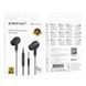 Наушники проводные BOROFONE BM100 Pro (3.5mm) Black