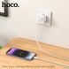 Сетевое зарядное устройство с кабелем HOCO C146A Charm single port PD20W Charger Set (C to iP) (EU) White