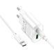 Мережевий зарядний пристрій з кабелем HOCO C109A(PD20W+QC3.0) Fighter PD20W+QC3.0 charger set(C to C) White