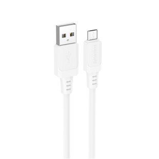 Кабель BOROFONE BX115 Lotto silicone charging data cable Micro White