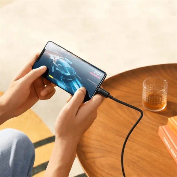 Кабель Baseus Tungsten Gold Fast Charging Data Cable Type-C to Type-C 240W 2m Black
