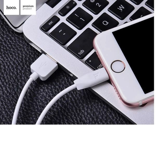 Кабель HOCO X1 USB to iP 2.4A, 2m, PVC, PVC connectors, White