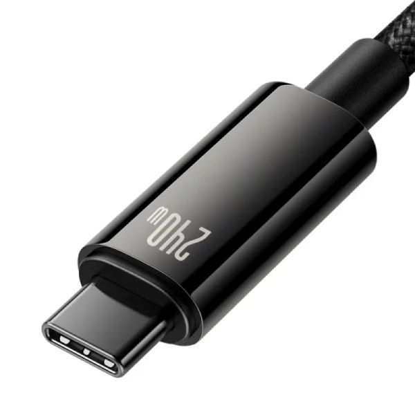 Кабель Baseus Tungsten Gold Fast Charging Data Cable Type-C to Type-C 240W 2m Black