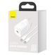 Сетевое зарядное устройство с кабелем Baseus Super Si Quick Charger 1C 25W EU Sets White ( Mini White Cable Type-C to Type-C 3A 1m White)