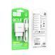 Сетевое зарядное устройство с кабелем HOCO C140A Smart single port QC3.0 charger set (Type-C)(EU) White