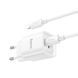 Сетевое зарядное устройство с кабелем HOCO C147A Charm PD20W+QC3.0 Charger Set (C to iP)(EU) White