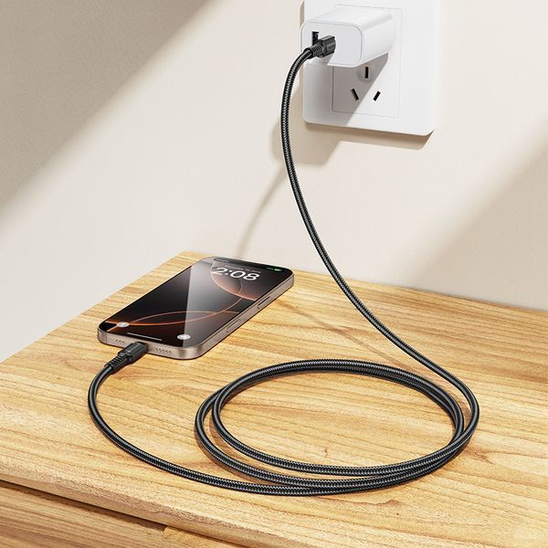 Кабель BOROFONE BX116 Certain 60W charging data cable C to C Black