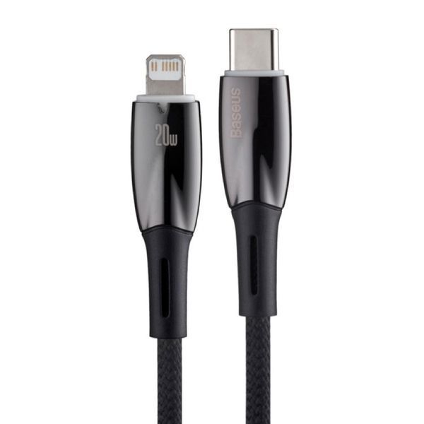 Кабель Baseus Glimmer Series Fast Charging Data Cable Type-C to iP 20W 1m Black