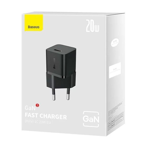 Сетевое зарядное устройство для Baseus GaN5 Fast Charger(mini) 1C 20W EU Black