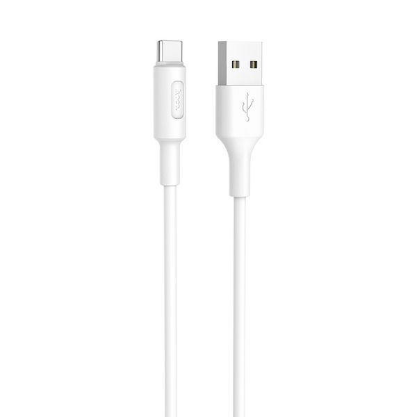 Кабель HOCO X25 USB to Type-C 2A, 1m, PVC, PVC connectors, White